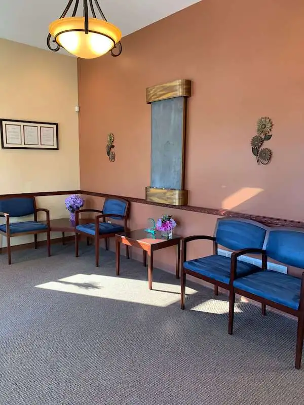 Waiting area with chairs